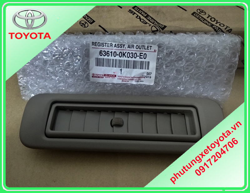 Cửa gió trần Toyota Fortuner 2012